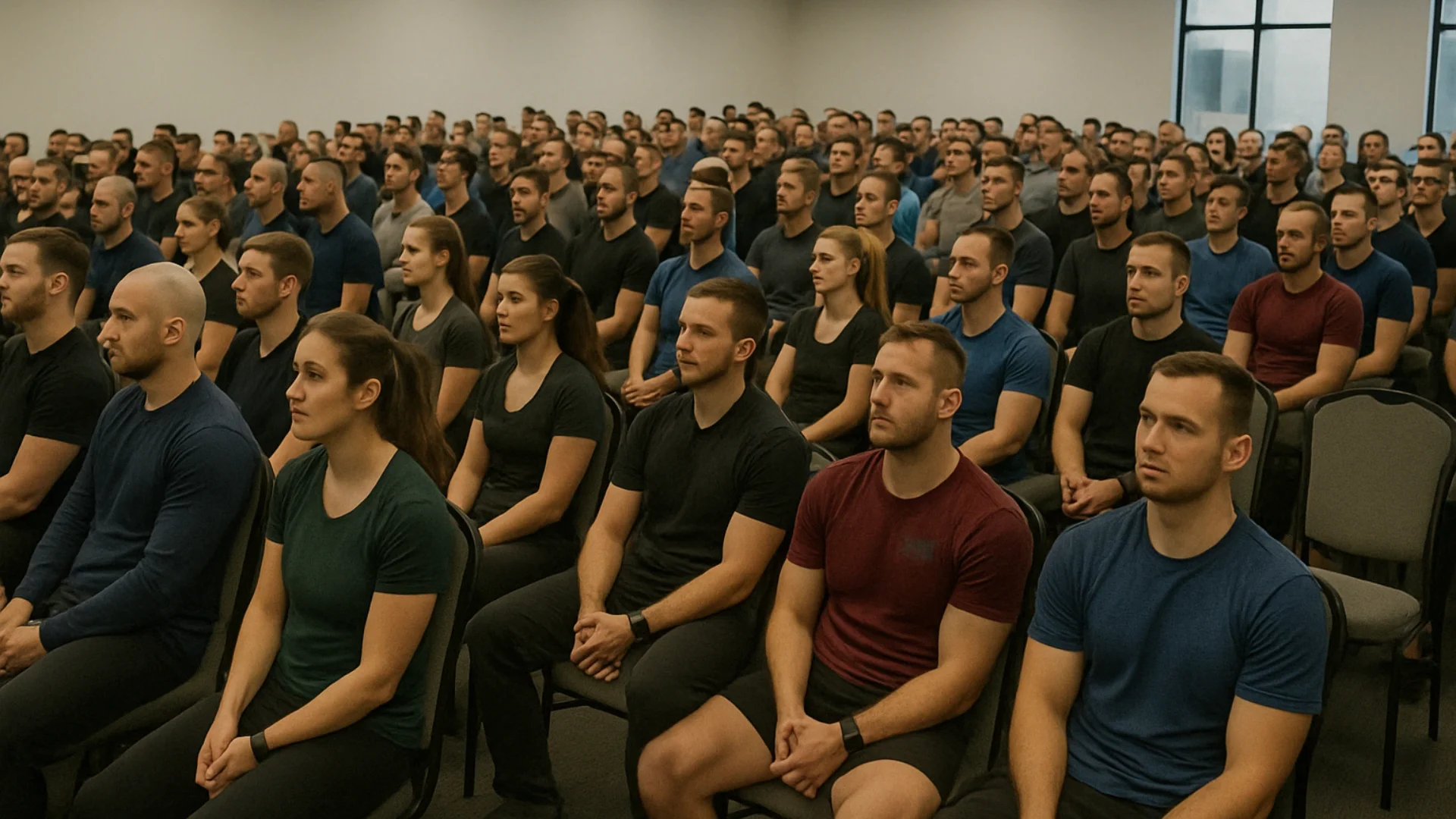 Zaal met personal trainers